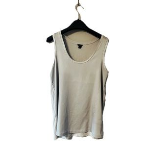 Ann Taylor Sheath Polyester Sleeveless Smoke Gray Blouse